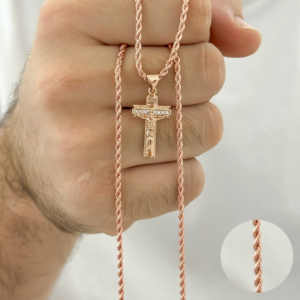 Cadena Lazo Rosado Oro  Laminado | Cadena Oro Laminado