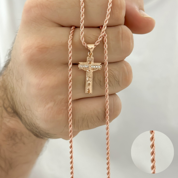 Cadena Lazo Rosado Oro  Laminado | Cadena Oro Laminado